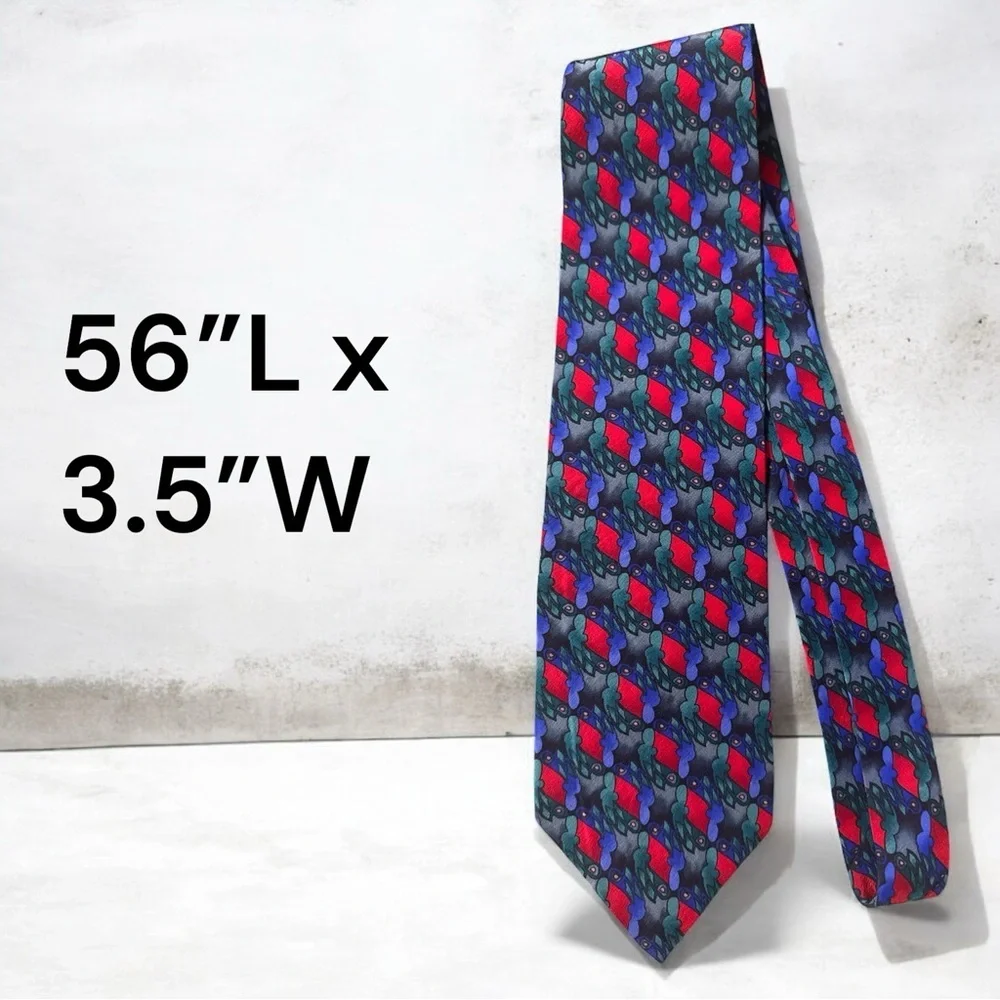 J. Garcia Collector’s Edition 100% Silk Tie Abstract Art Pattern Made in USA 56”